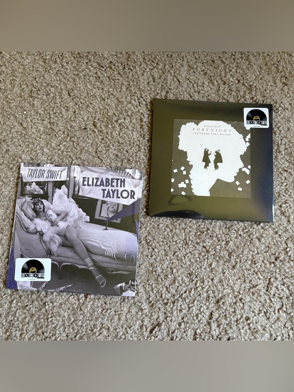 Taylor Swift RSD Vinyls - (1) Elizabeth Taylor and (1) fortnight